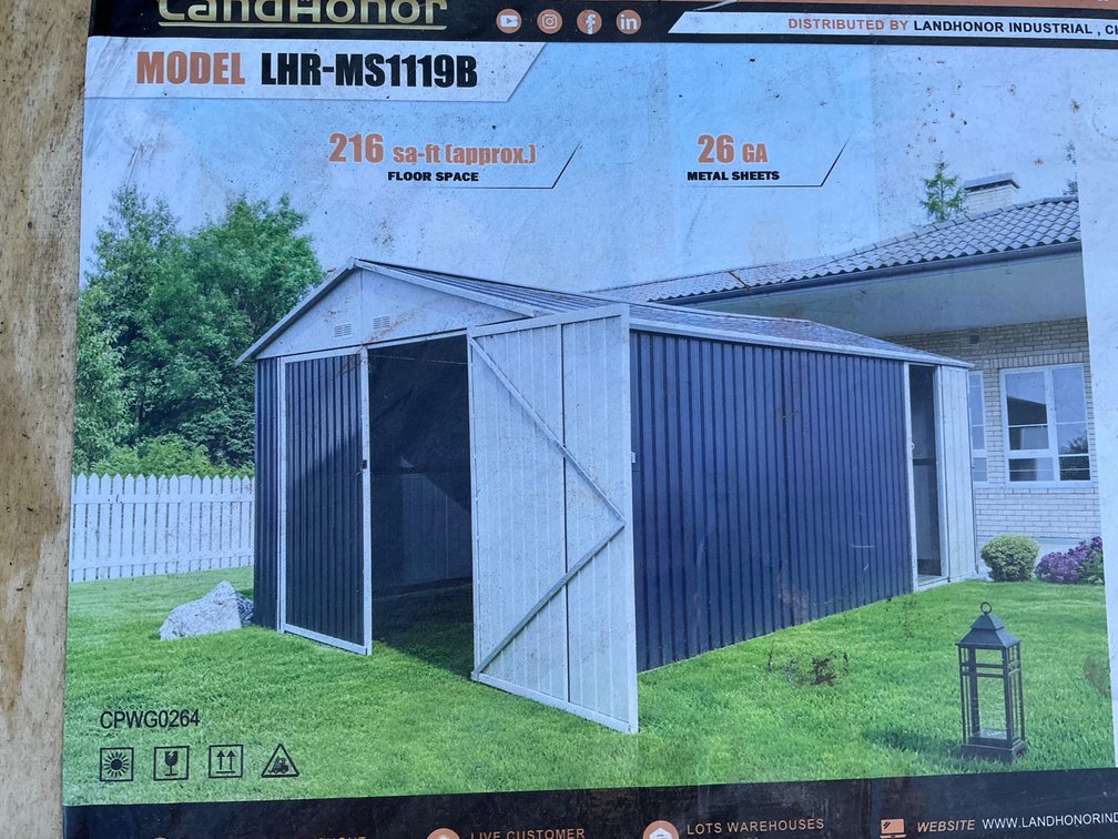 Unused LandHonor 11’ x 19’ Metal Garage Shed - Middlebury, Indiana