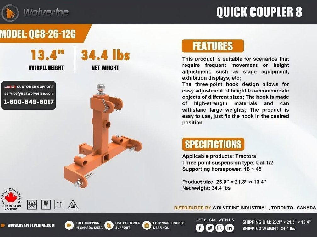 Unused Wolverine Quick Coupler 8 - Middlebury, Indiana
