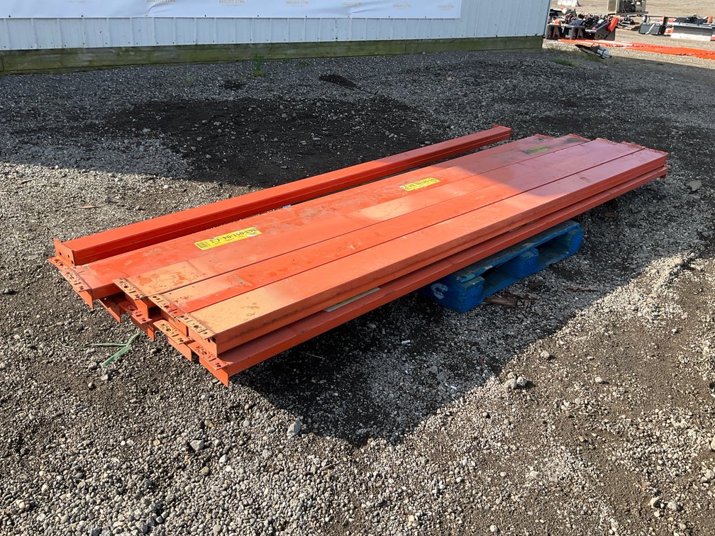 (10) Orange Pallet Rack Step Beams