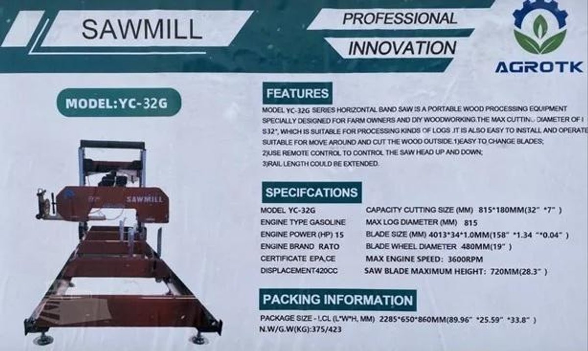 Unused AGT Portable Sawmill - Middlebury, Indiana