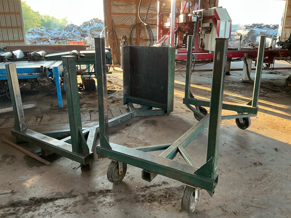 (2) Steel Material Handling Carts