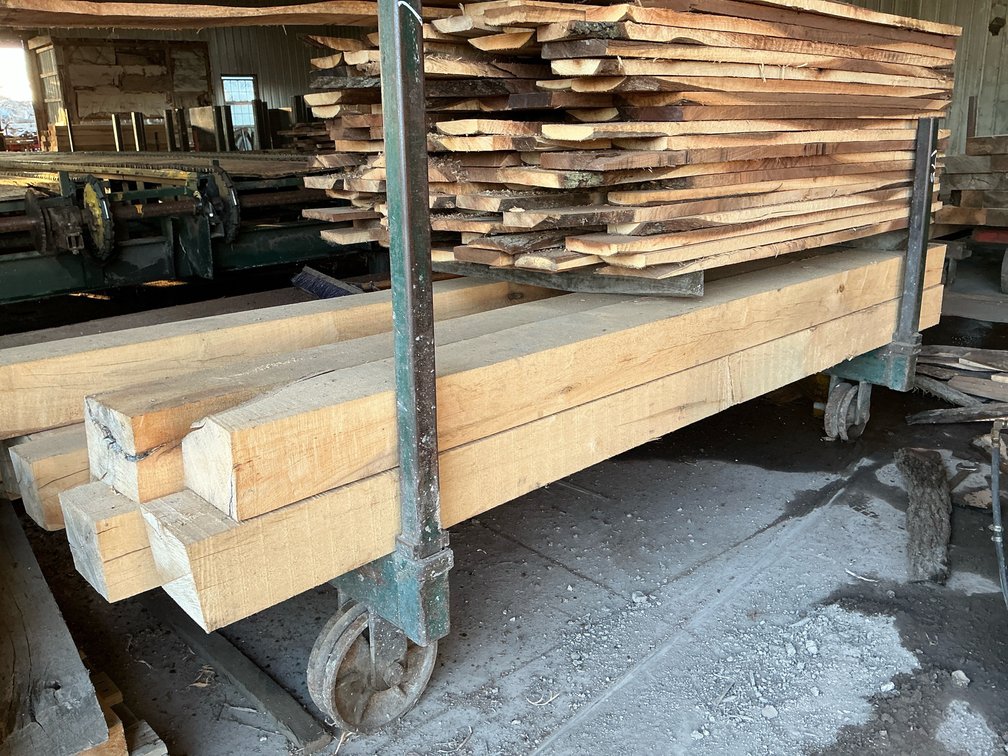 3 Steel and Poly Wheeled Lumber Carts