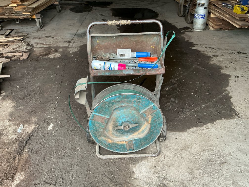 Mobile Strapping Dispenser Cart with Banding and Tools