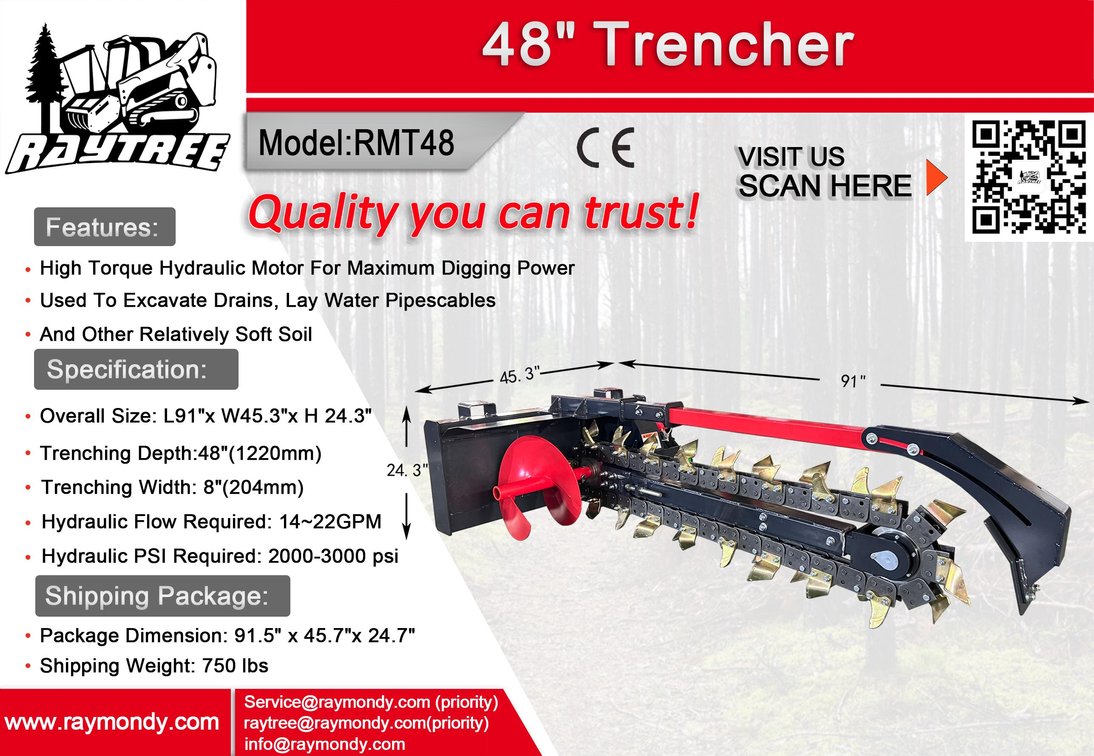 Unused 2025 Raytree 48" Trencher - Middlebury, Indiana