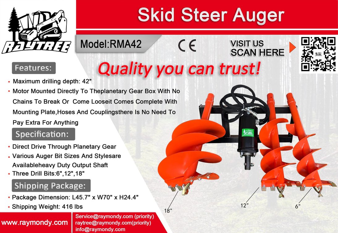 Unused 2025 Raytree Skid Steer Auger - Middlebury, Indiana