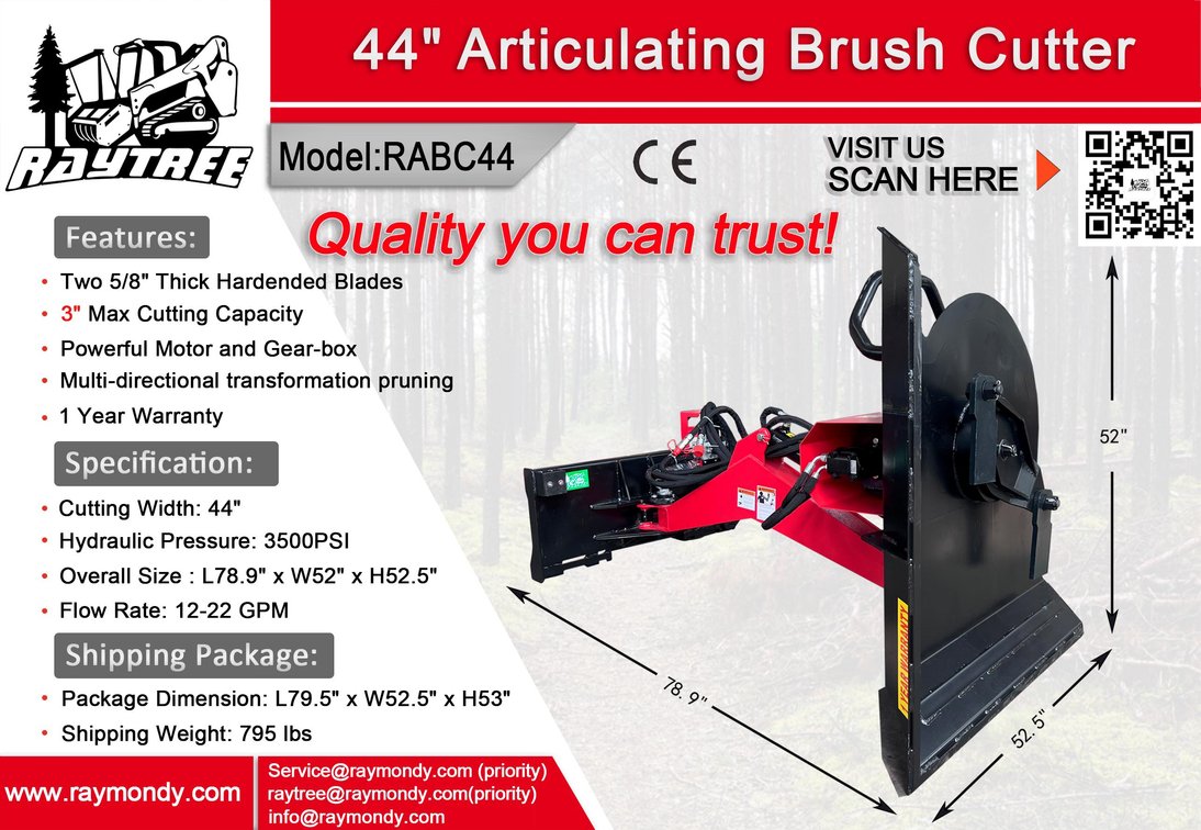 Unused 2025 Raytree 44" Articulating Brush Cutter - Middlebury, Indiana