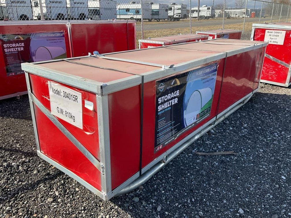 Unused Golden Mountain 30' x 40' x 15' PE Dome Storage Shelter - Middlebury, Indiana