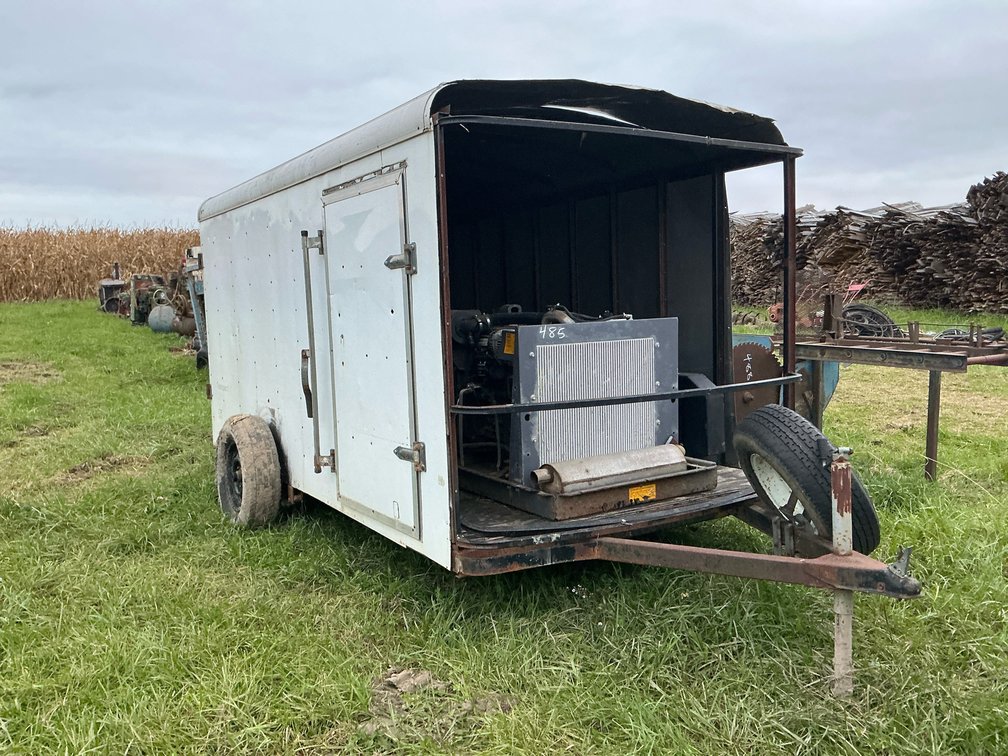 Single-Axle Enclosed Utility Trailer with Diesel Air Compressor