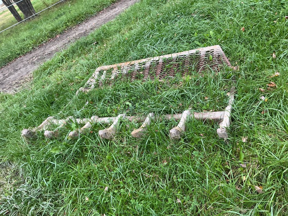 Spike-Tooth Harrow Section, Curved-Tine Rake Bar