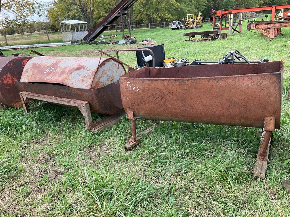 3 Fabricated Steel Livestock Feed Troughs