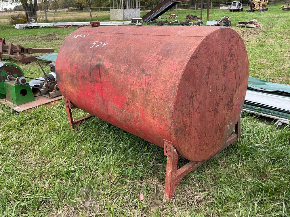 Cylindrical Steel Storage Tank on Stand