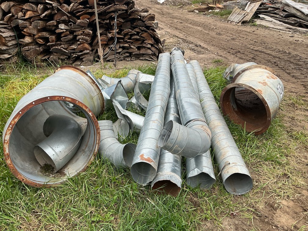 Galvanized Spiral Duct Pipes, Elbows, Flanged Duct Sections