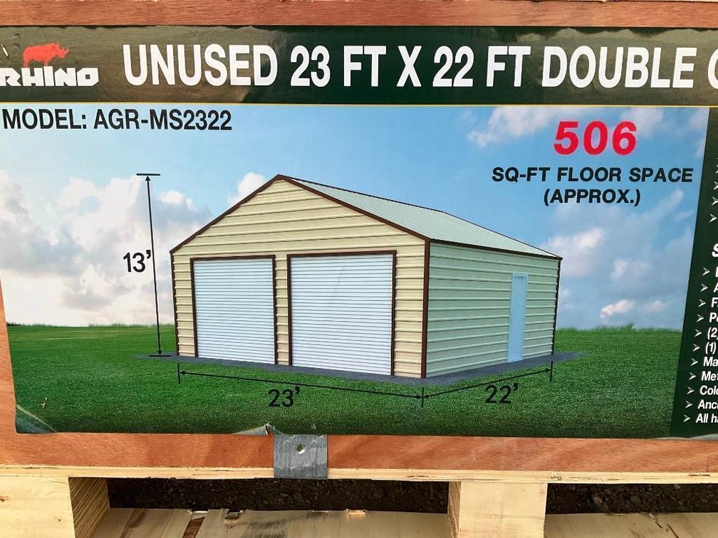 New 23' x 22' Double Garage Metal Barn Shed - Middlebury, IN