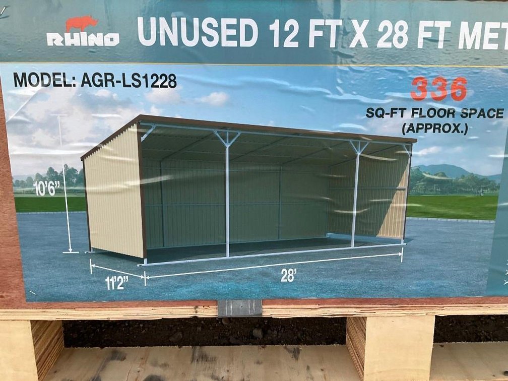 New 12' x 28 Metal Livestock Shelter - Middlebury, IN