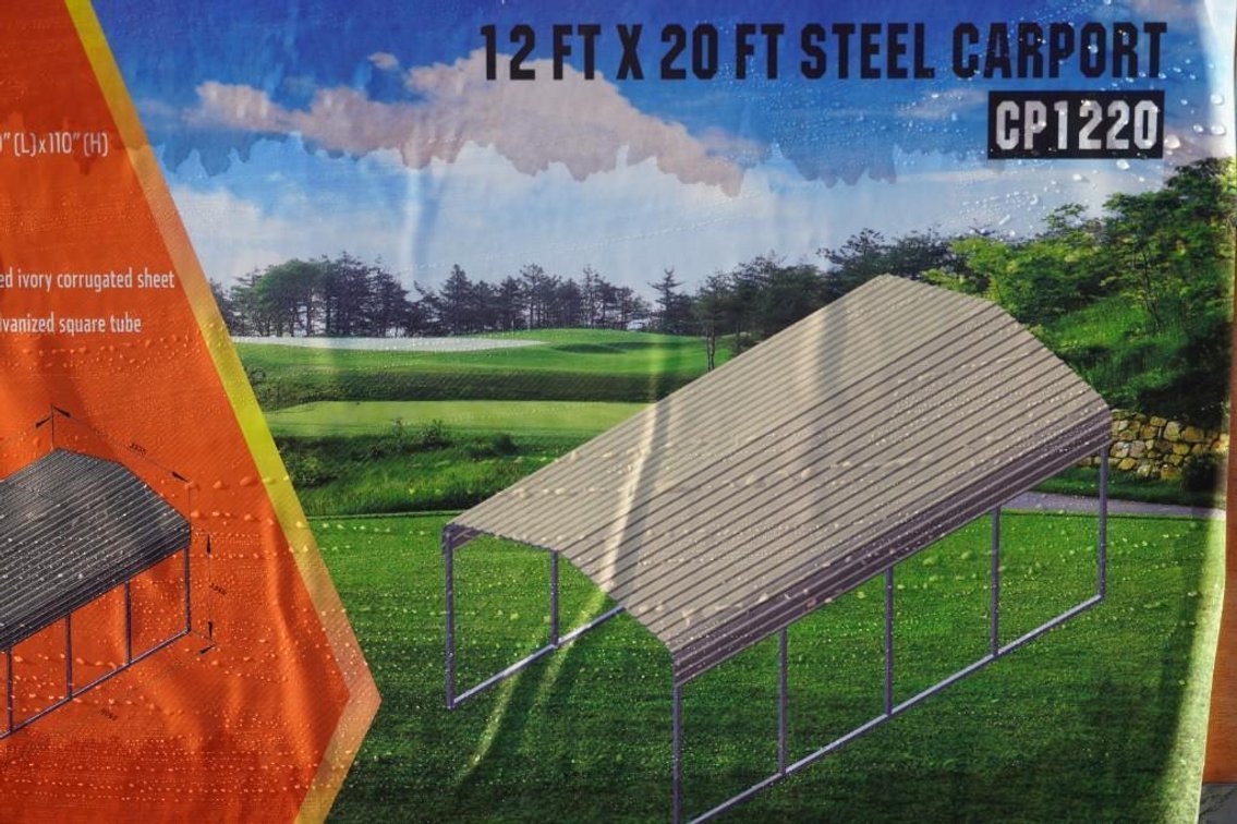 New 12' x 20' Steel Carport Shed - Middlebury, IN