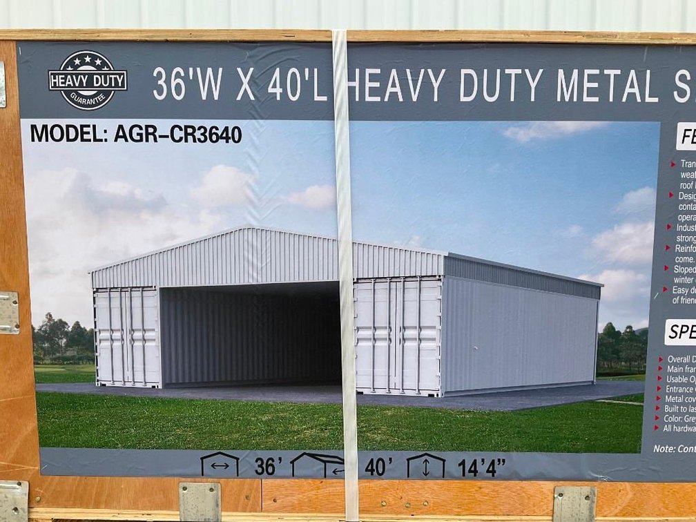 36' x 40' Heavy Duty Metal Shipping Container Roof Kit  - Middlebury, IN
