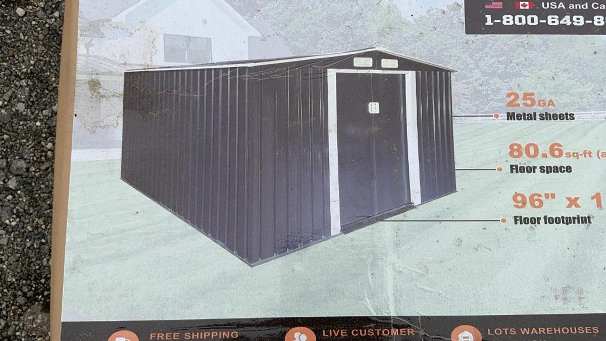 Unused 2025 Landhonor 8' x 10' Galvanized Apex Roof Metal Shed - Middlefield, OH
