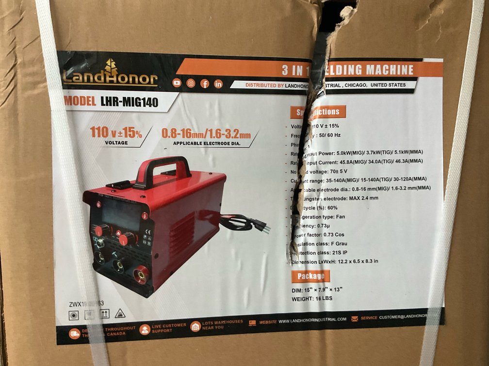 Unused LandHonor LHR-MIG140 3-in-1 Welding Machine - Middlefield, OH