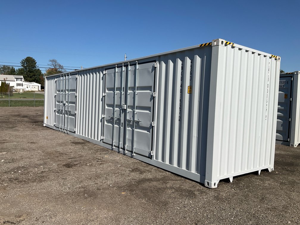 Damaged One Trip 40' High Cube Multi-Door Shipping Container: ZNCU 401527 2 - Middlefield, OH