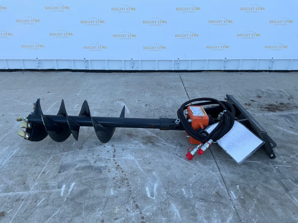 Unused Wolverine Mini Skid Steer Auger Drive and Bit Attachment - Middlebury, Indiana