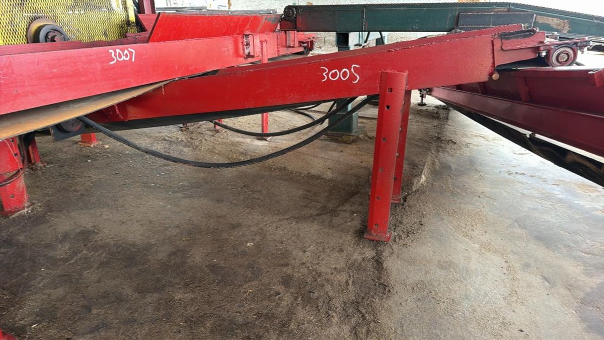 Inclined Belt Conveyor  - Tru Cut Hardwoods, Tustin, MI