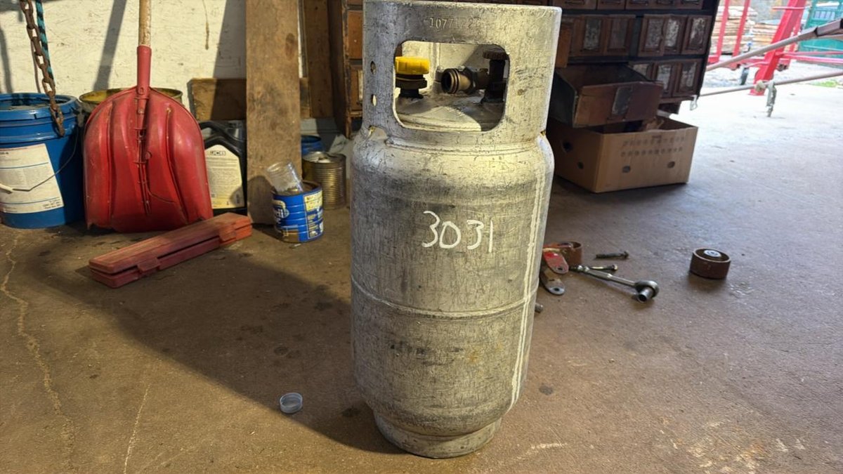 Forklift LP Fuel Tank  - Tru Cut Hardwoods, Tustin, MI