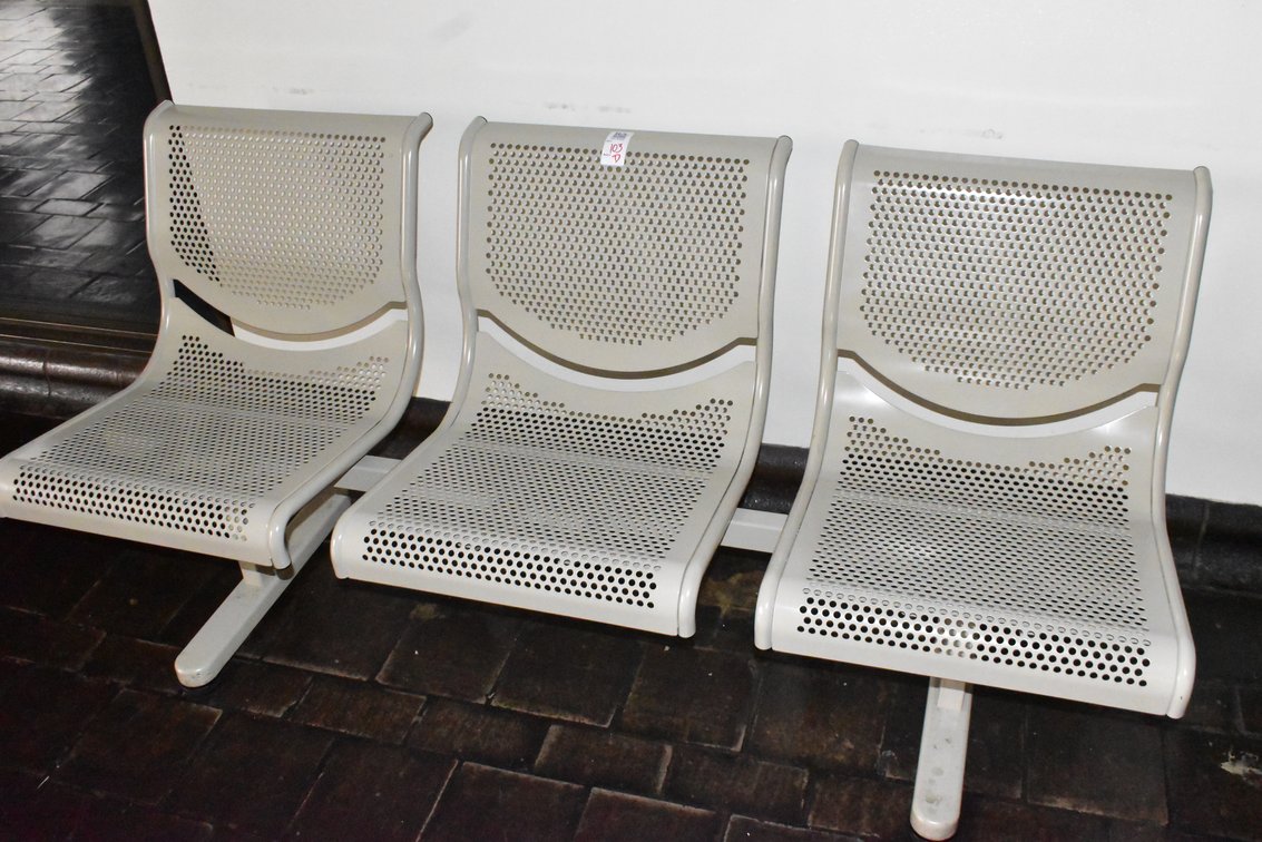 3-Seat Metal Bench