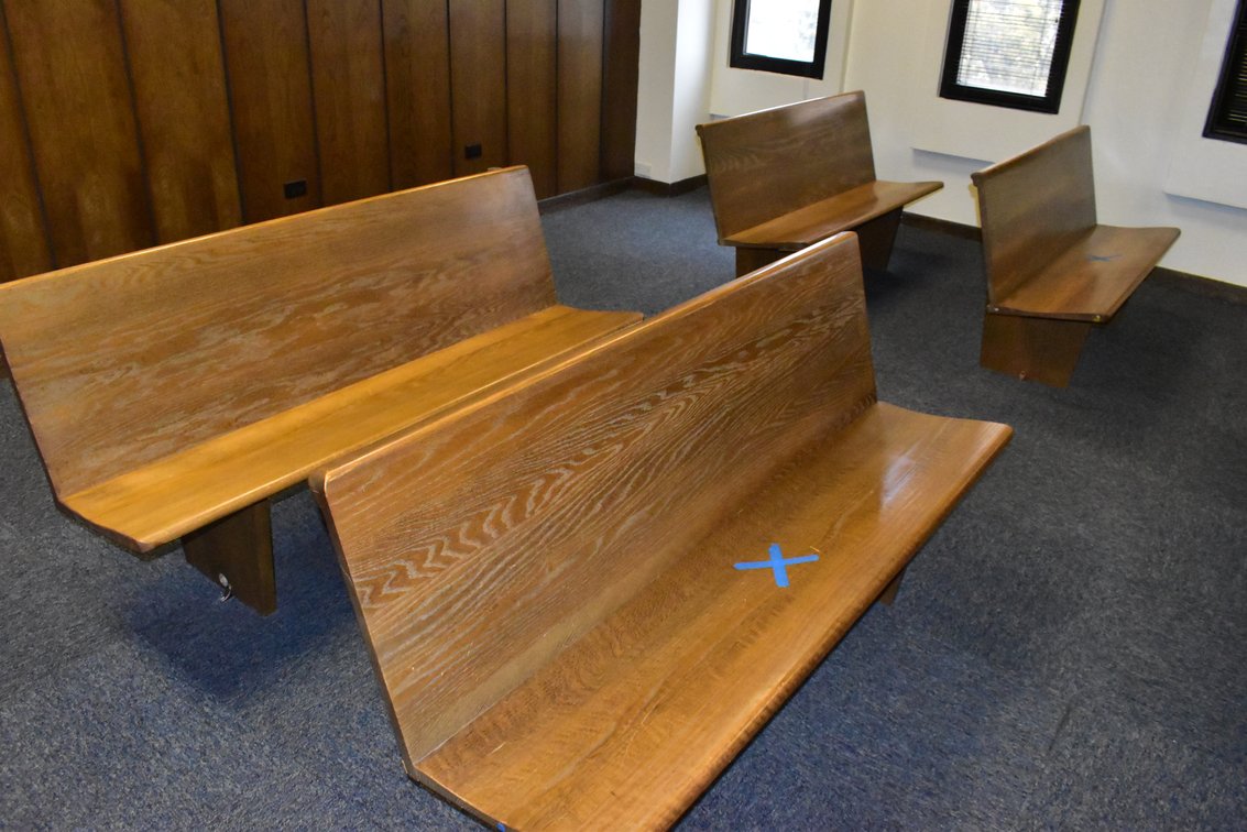 4 Courtroom Benches & Front Boxes