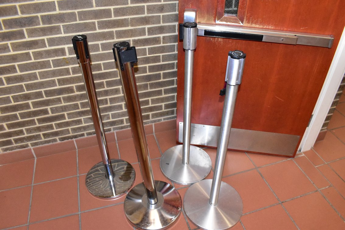 Crowd Control Barrier Posts w/ Retractable Belt