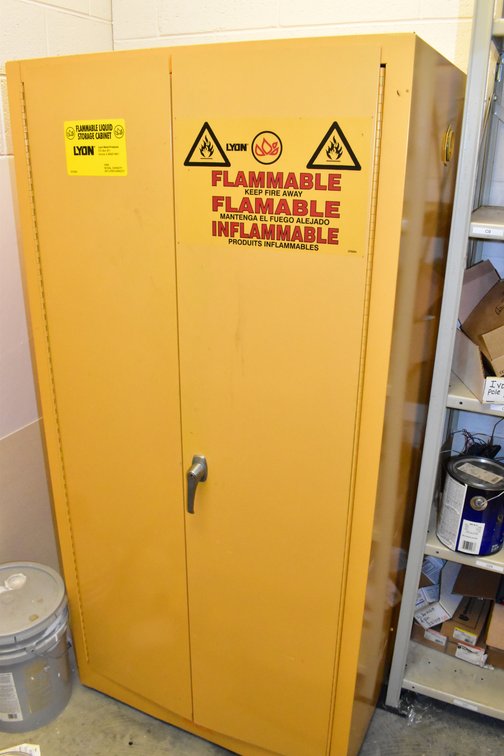 Flammable Liquid Storage Cabinet & Contents
