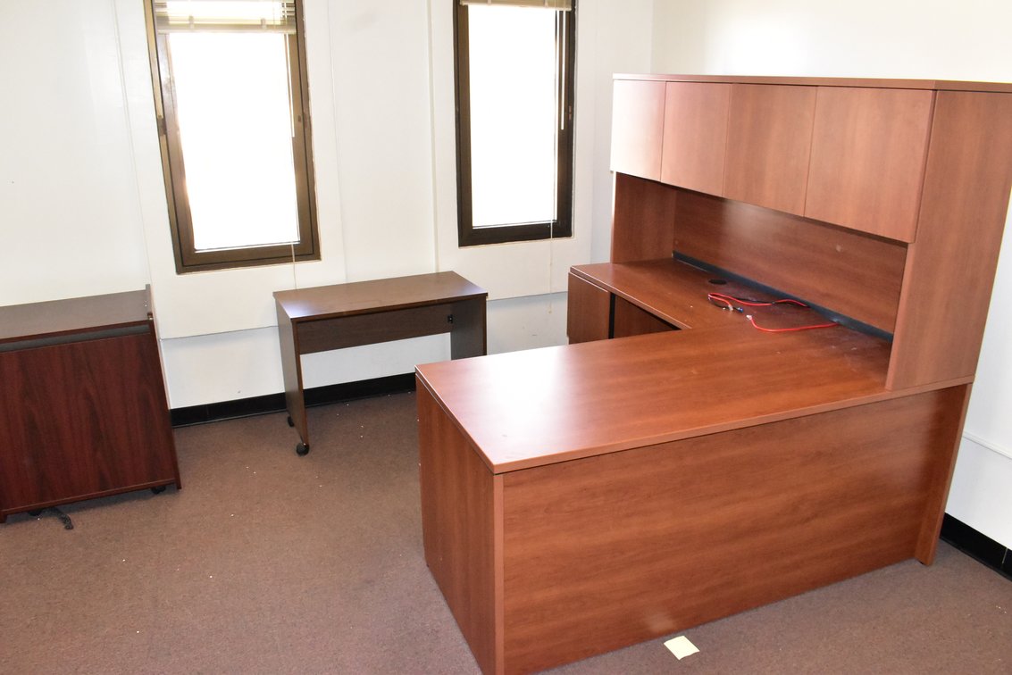 Desk Unit + Contents of Office 