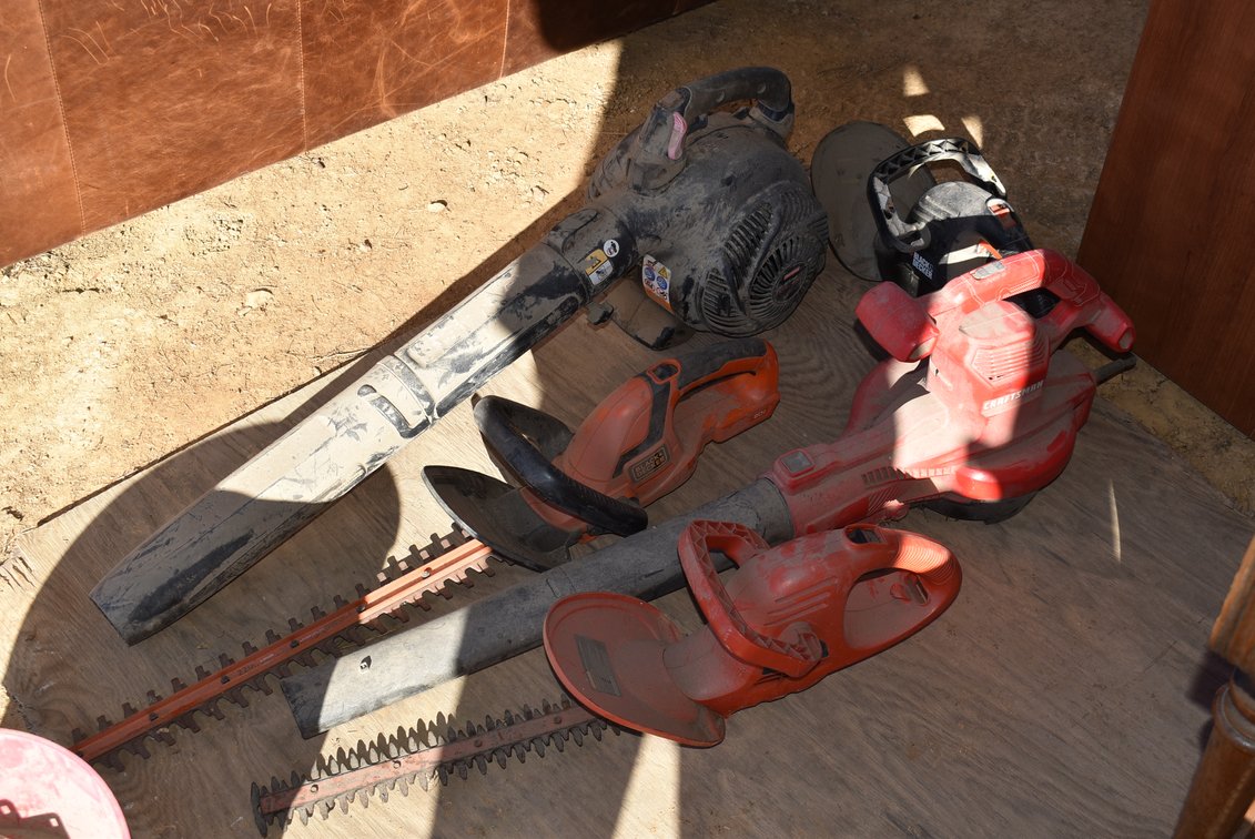 Assorted Hedge Trimmers & Blowers