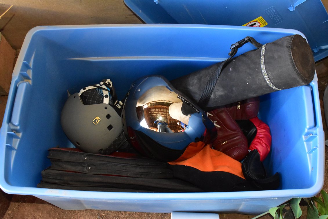 Helmets, Boxing Gloves, Tennis Rackets, Etc.