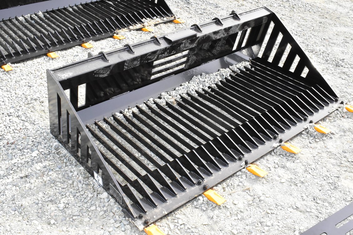 Skid Steer Rock Bucket Attachment