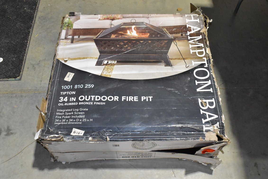 Hampton Bay 34” Outdoor Fire Pit