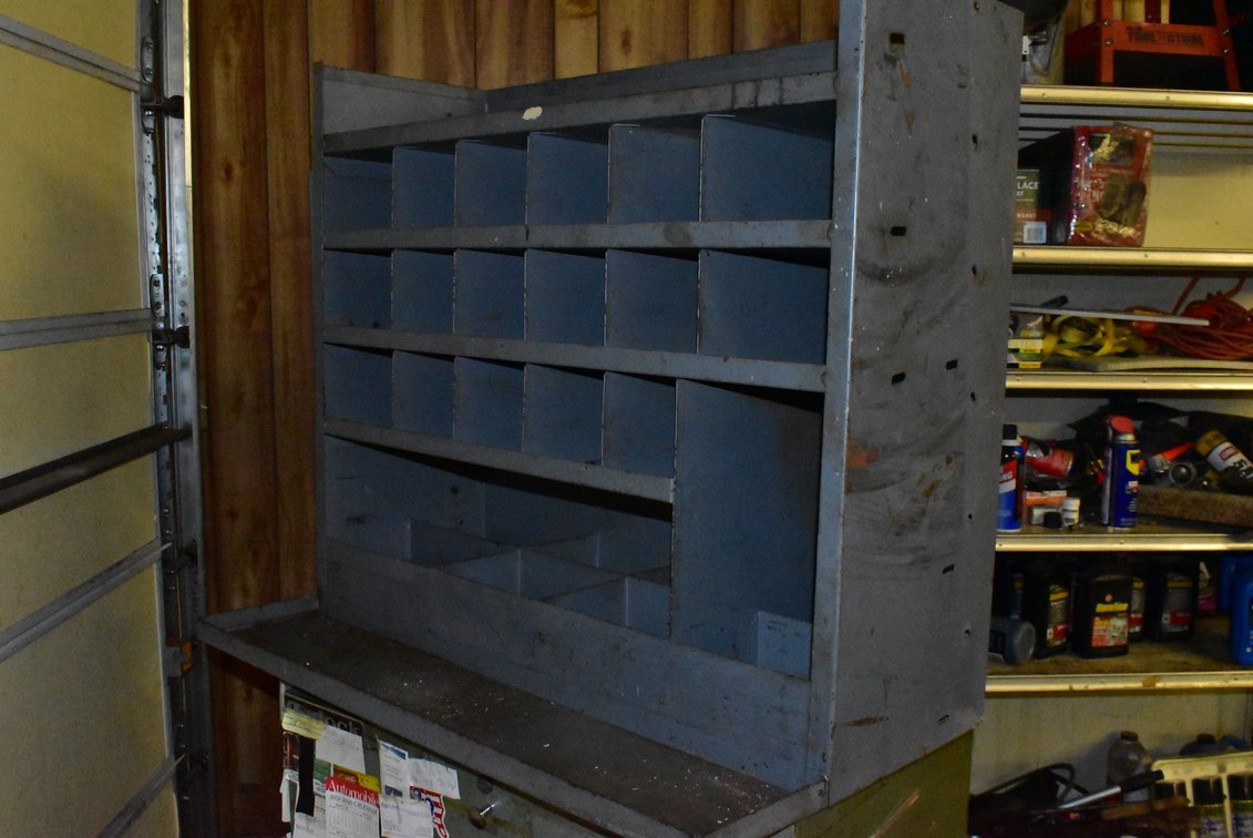 Gray Metal Tool Hardware Bin