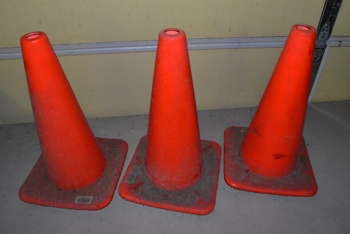 3 Orange Cones