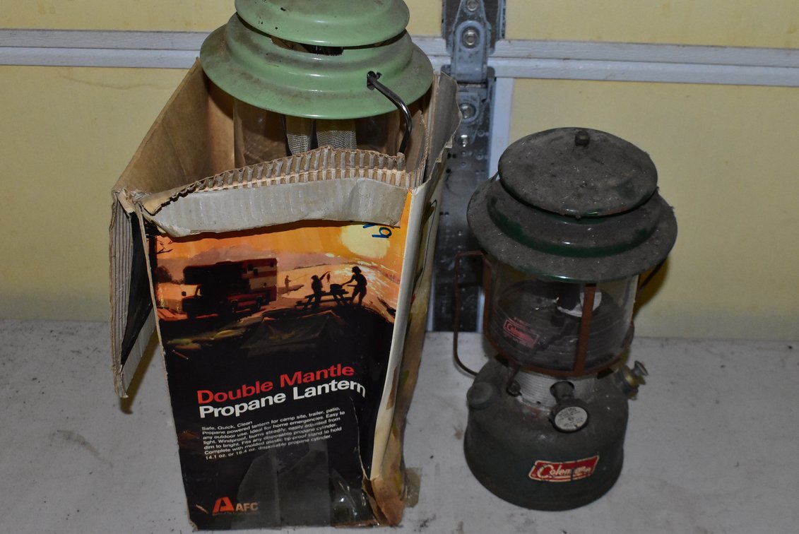 Double Mantle Propane Lantern & Coleman Lantern