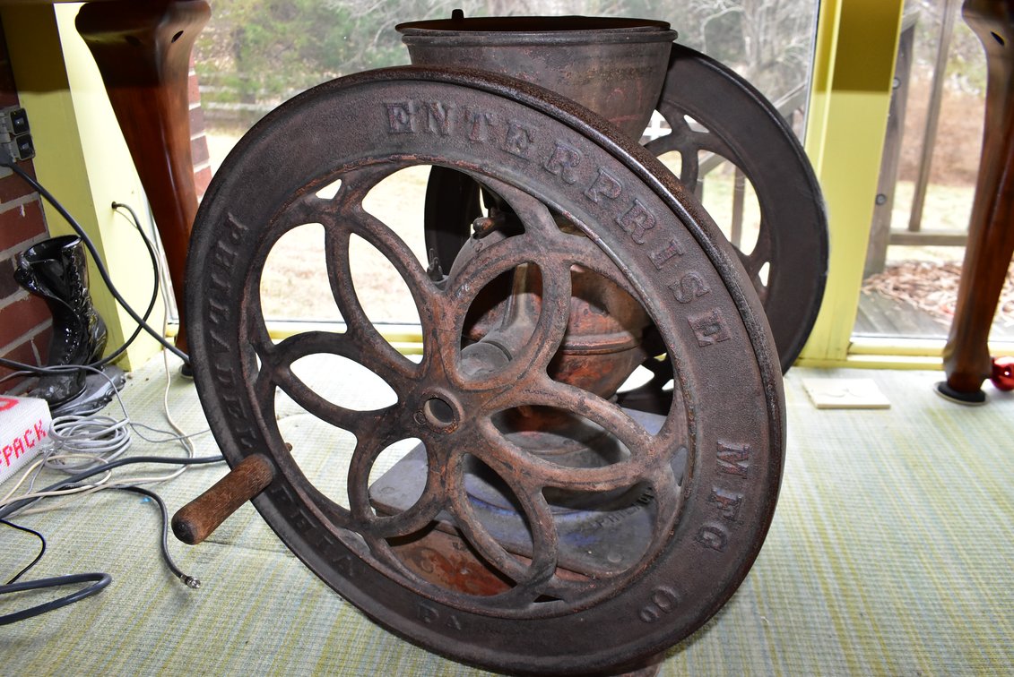 Enterprise Double-Wheel Cast Iron Coffee Grinder