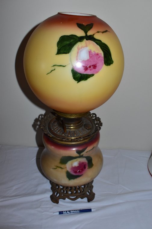 Antique Gone w/ the Wind Hurricane Lamp