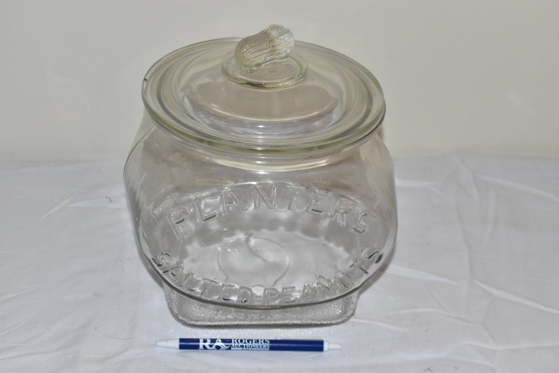 Vintage Planters Salted Peanuts Glass Jar