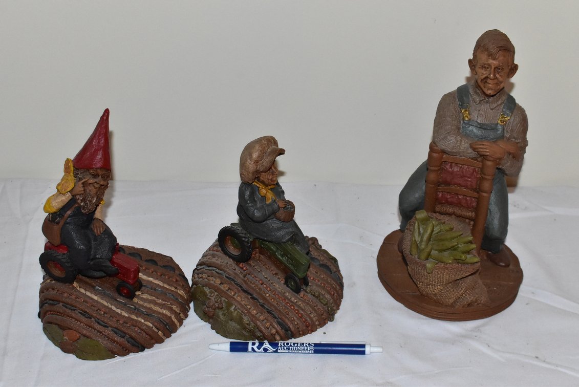 Vintage Tom Clark Gnomes w/ Tractors & Corn