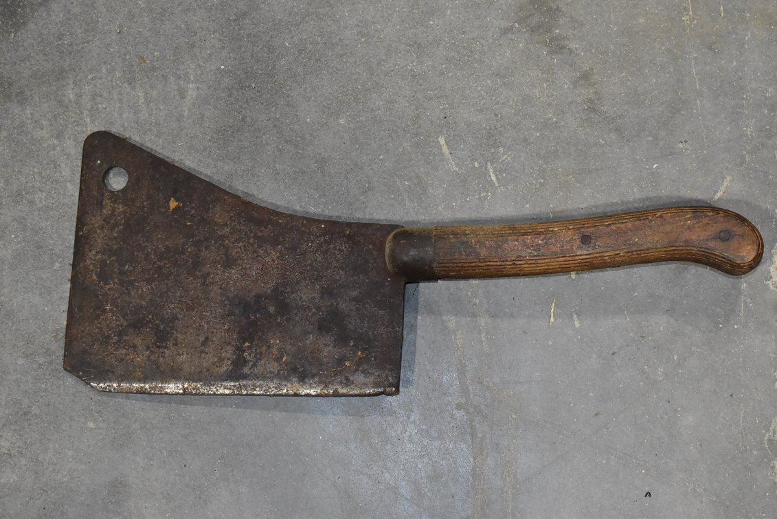 Vintage Meat Cleaver Knife