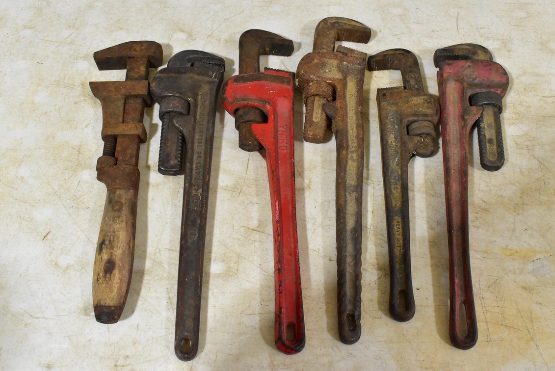(6) Assorted Pipe Wrenches