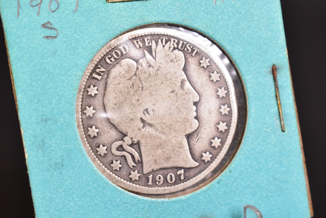 1907-S Barber Half Dollar
