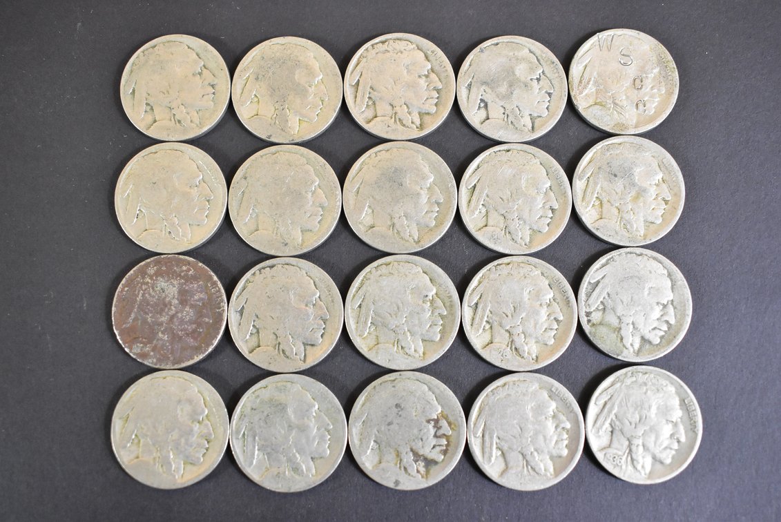 (20) Buffalo Nickels