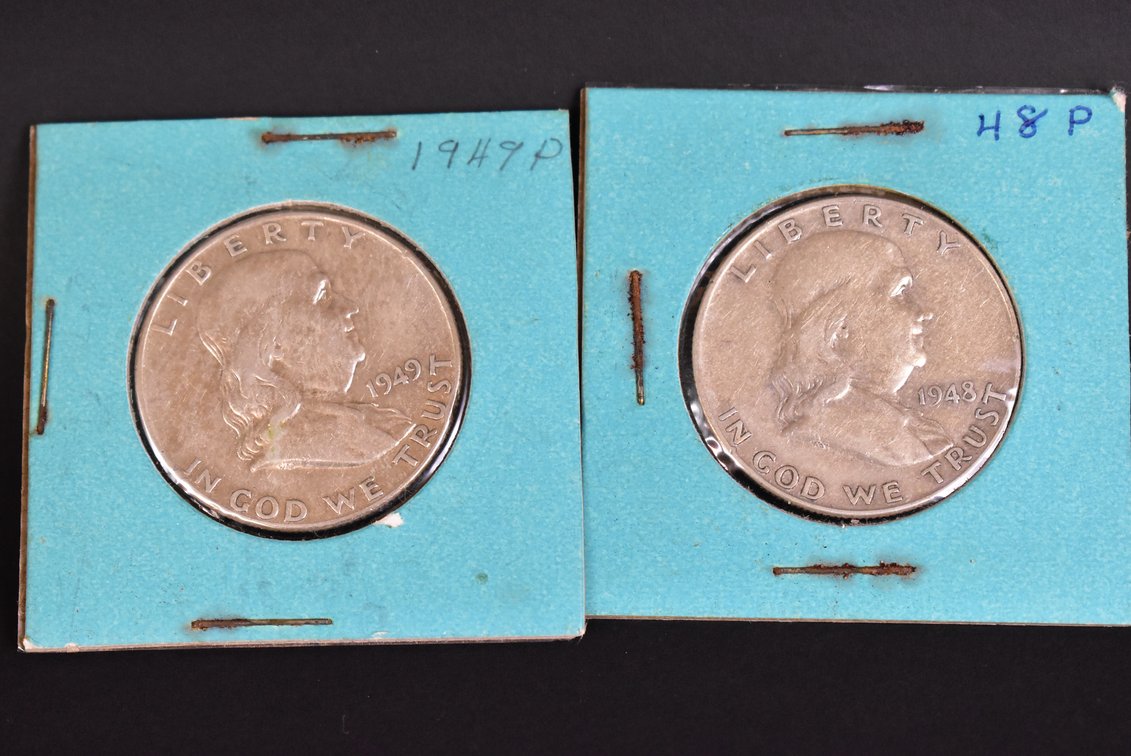 1948 & 1949 Franklin Half Dollars