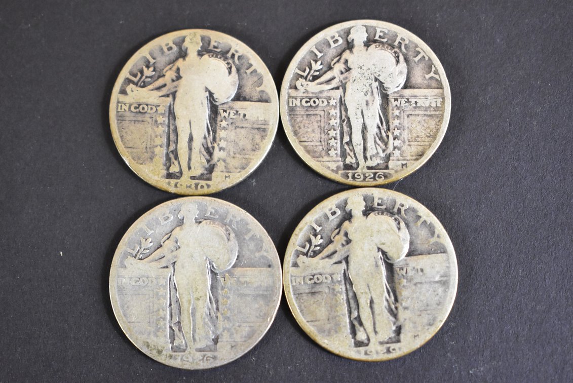 (4) Standing Liberty Quarters
