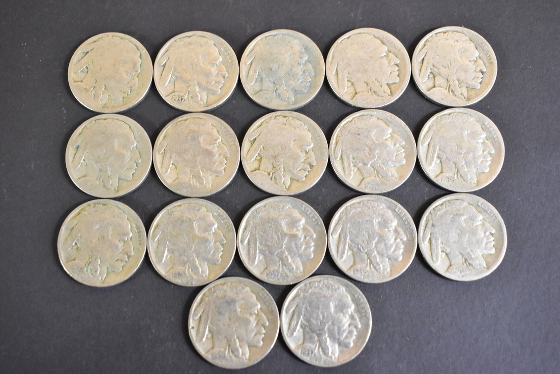 (17) Buffalo Nickels