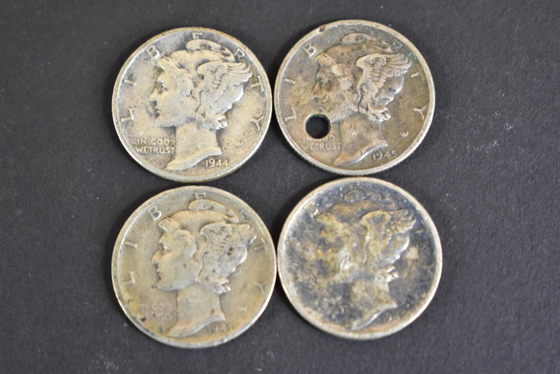 (4) Mercury Dimes